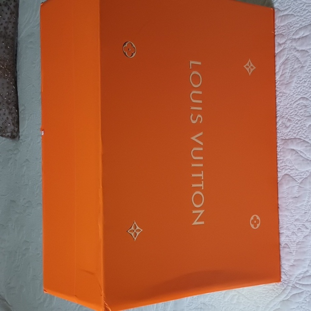 Louis Vuitton Signature Orange & Gold Storage Magnetic Handles Box Large - Picture 5 of 9